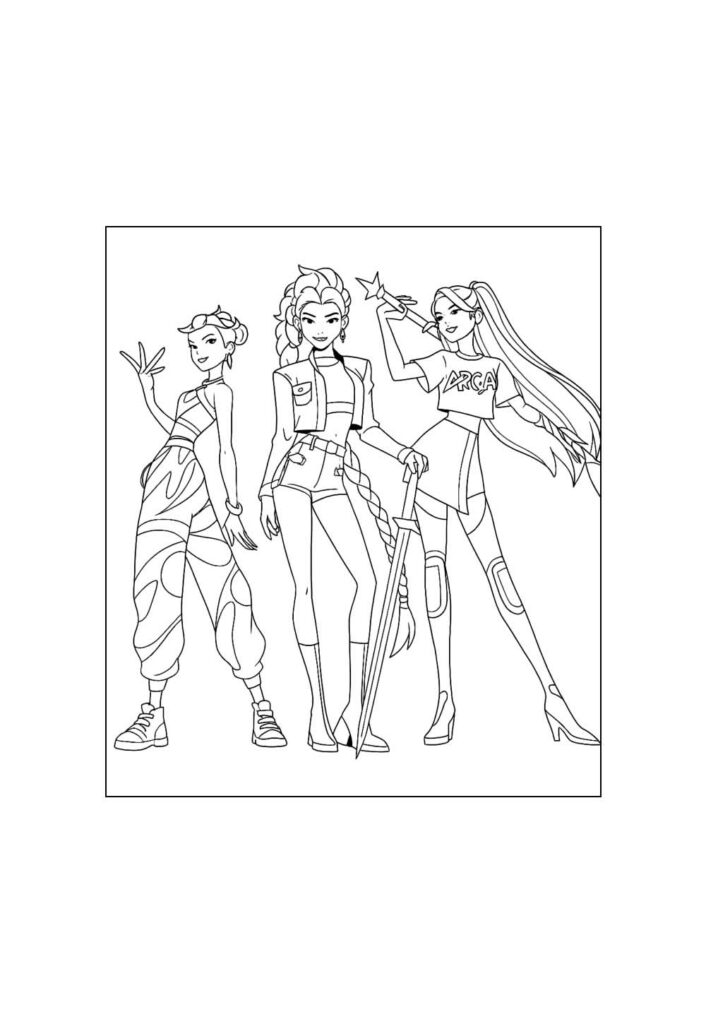 Desenho Guerreiras do K-Pop