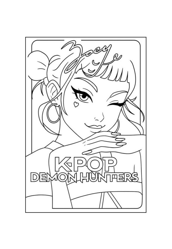 Desenho Guerreiras do K-Pop para colorir