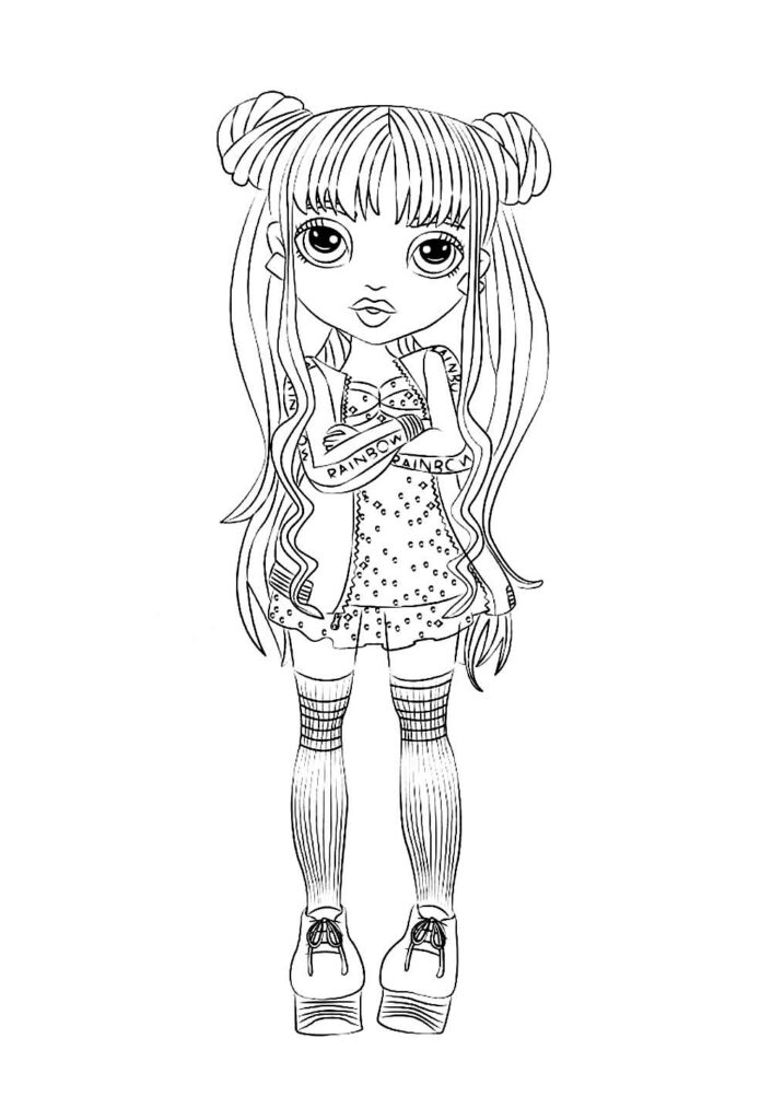 Rainbow High para colorir