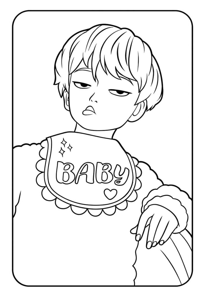 Desenho Baby Saja Colorir - Garotos Saja