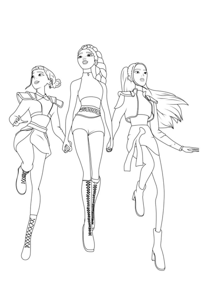 Desenho para colorir - Guerreiras do K-Pop
