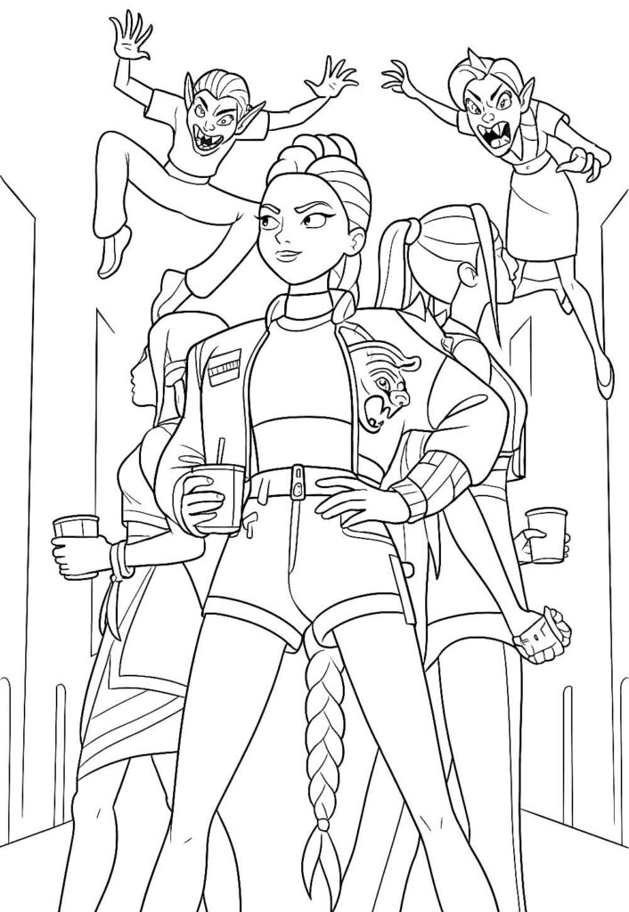 Desenho das Guerreiras do K-Pop