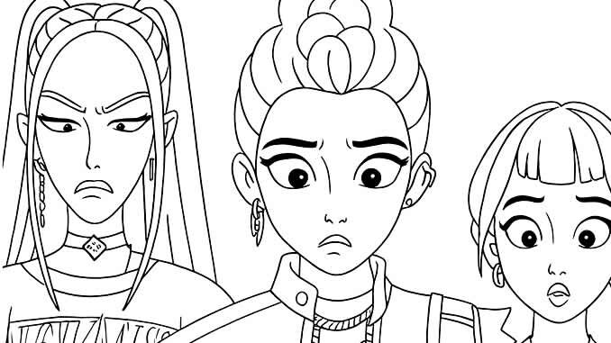Desenhos Guerreiras do K-Pop para imprimir
