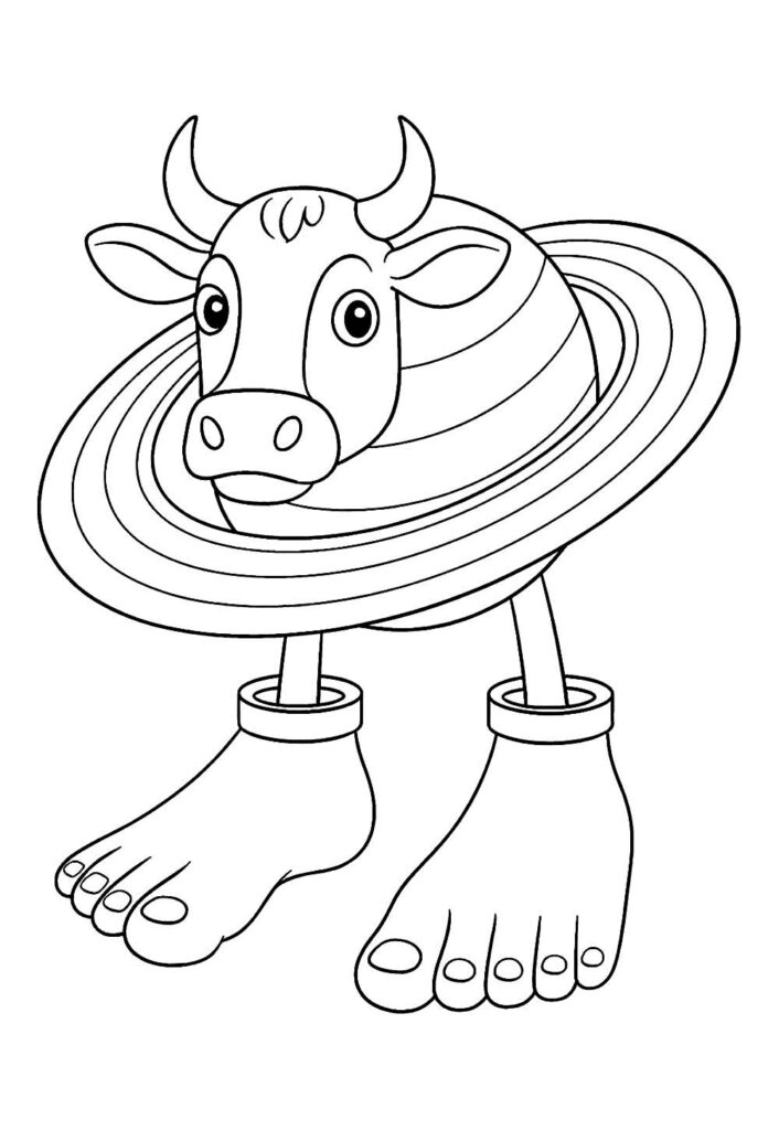 Tralalero Tralala para colorir - Vaca