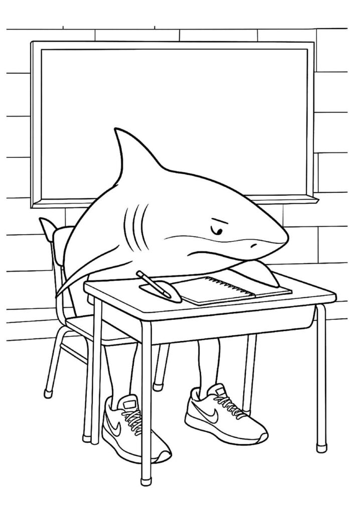 Desenhos de Tralalero Tralala para pintar