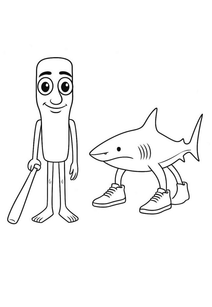 Desenhos de Tralalero Tralala para imprimir