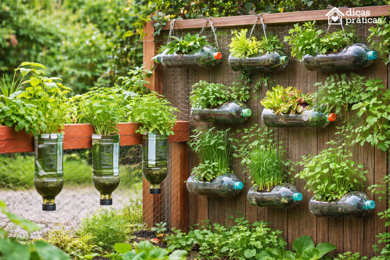 Vaso de Garrafa PET em Horta