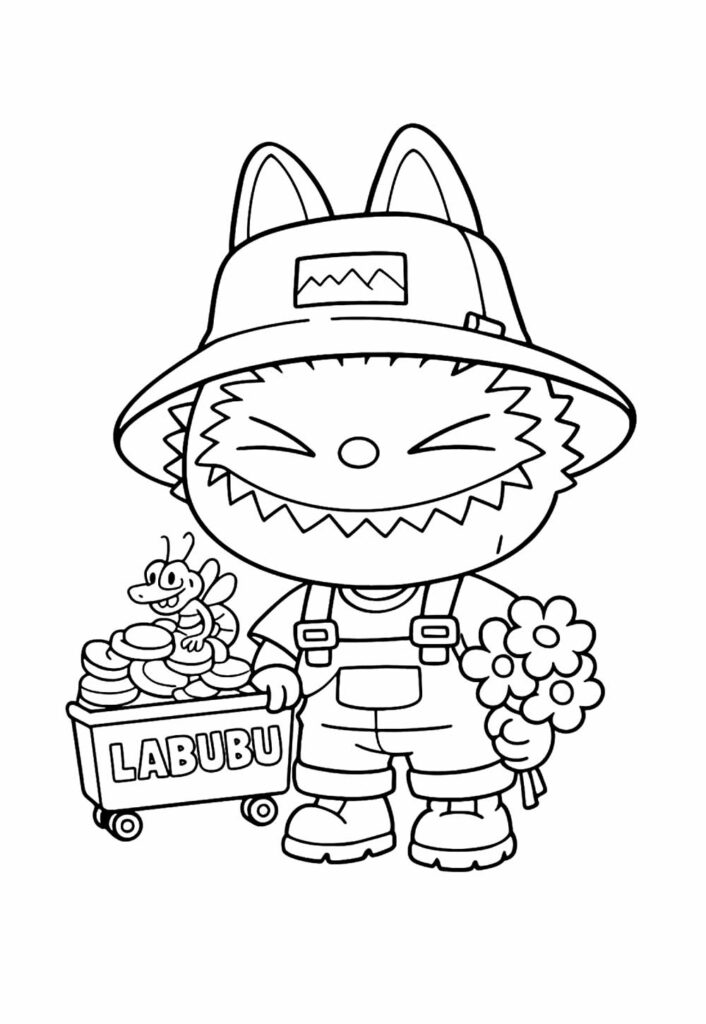 Desenho de Labubu para colorir