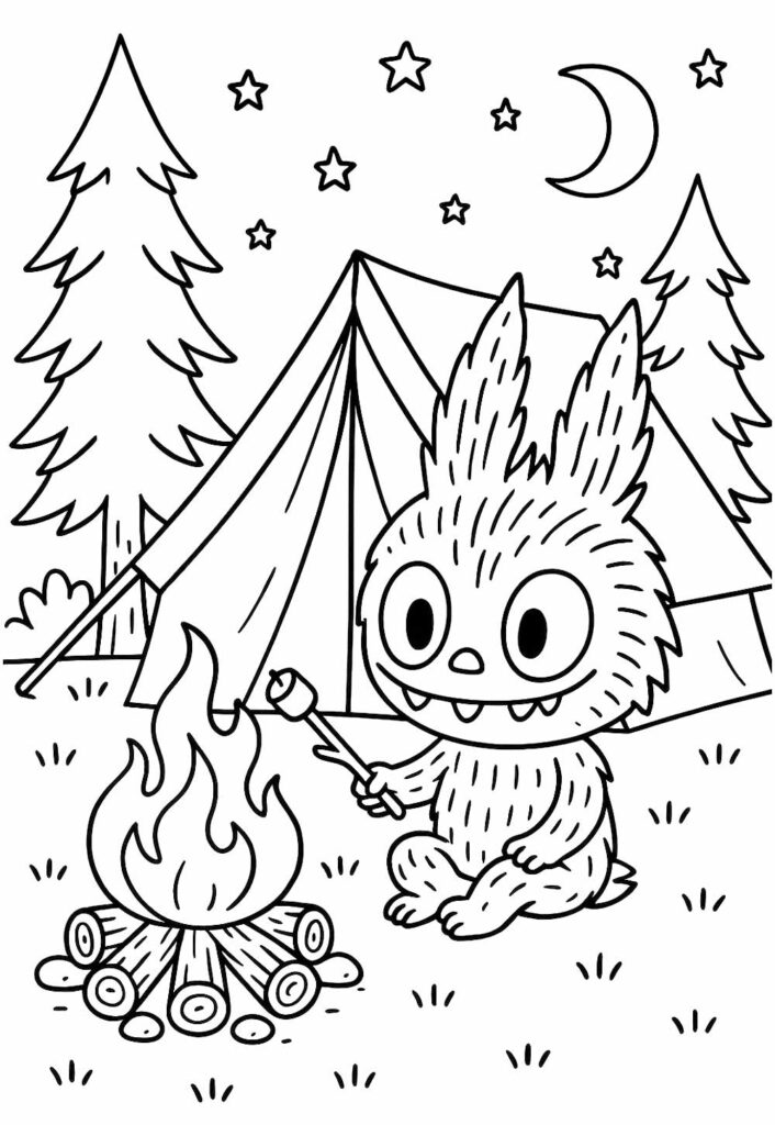 Desenhos de Labubu para colorir