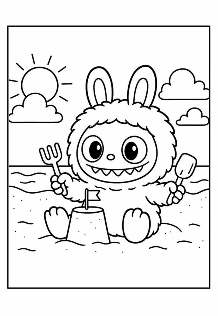 Labubu para colorir