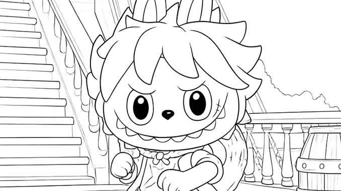 Desenhos de Labubu para colorir