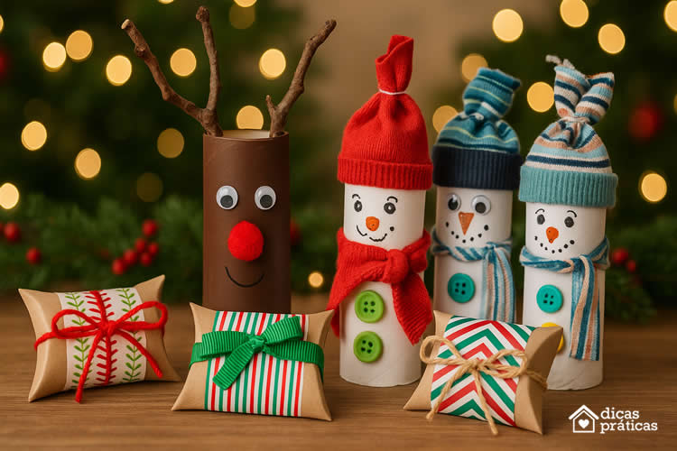 Enfeite com Rolo de Papel Higiênico