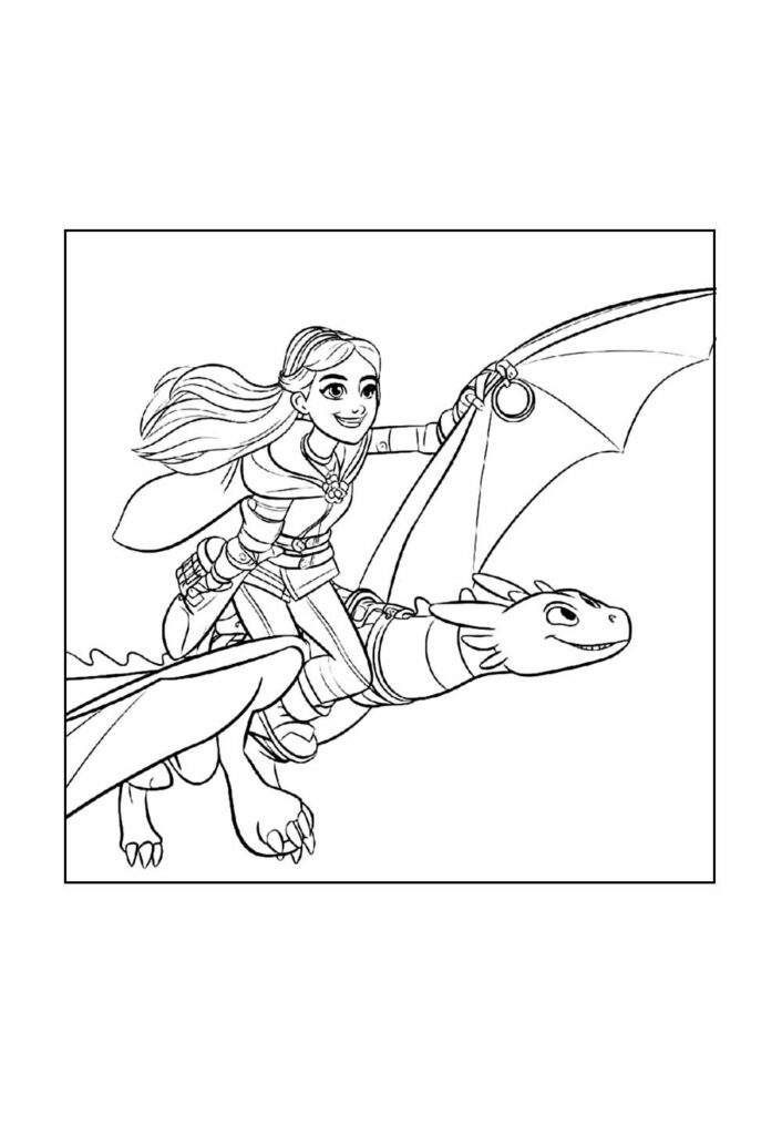 Desenho de Como Treinar o Seu Dragão para colorir