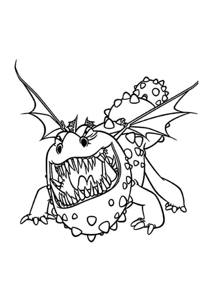 Desenho de Como Treinar o Seu Dragão para colorir