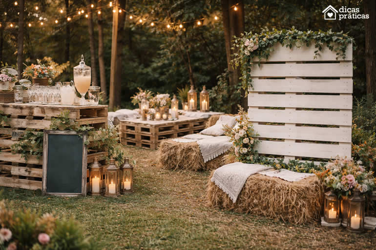 Decoração com Pallets para Casamento