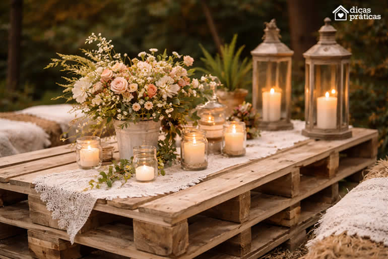 Decoração com Pallets para Casamento