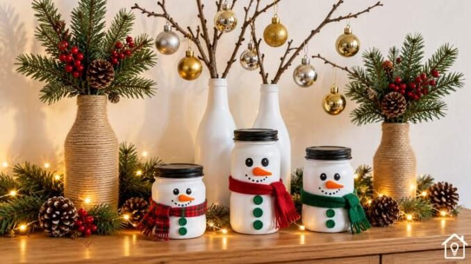 Decoração com Garrafas para Natal
