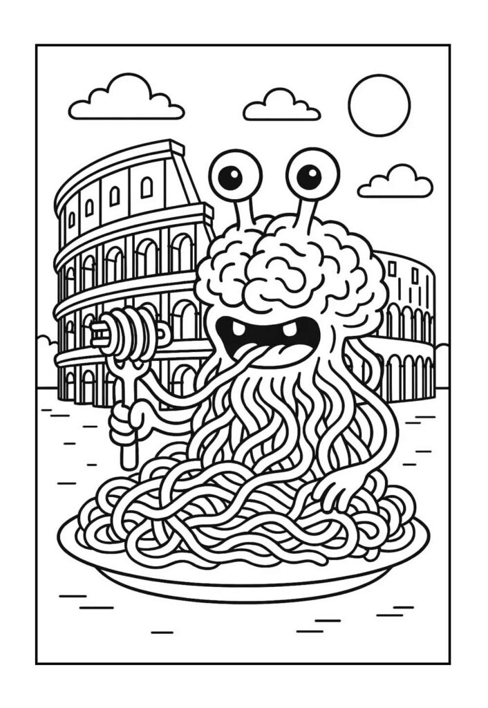 Desenho de Brainrot para colorir