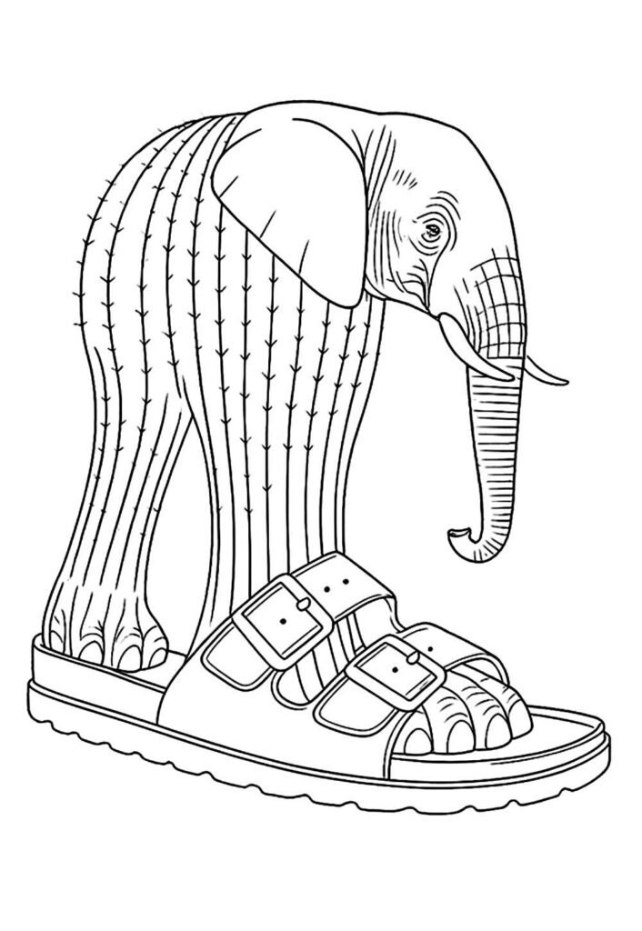 Desenho de Italian Brainrot para colorir