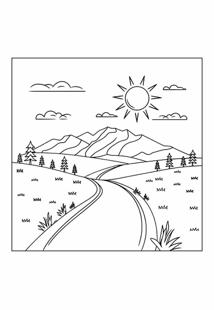Desenho de Natureza para pintar