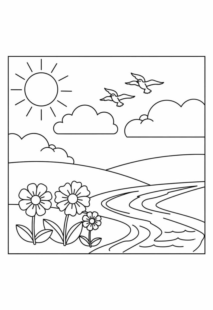 Desenho de Natureza para colorir