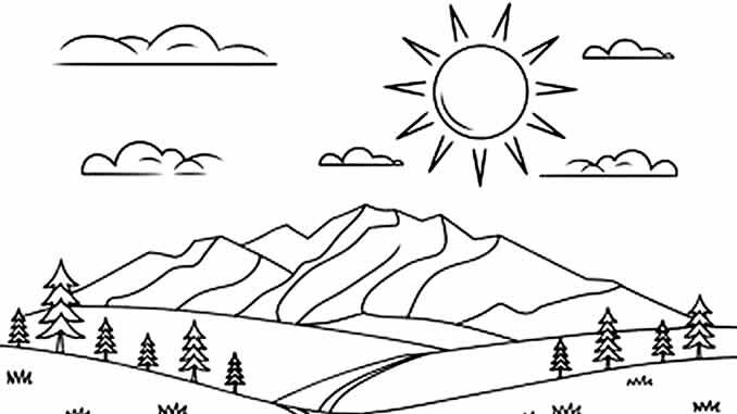 Desenhos de Natureza para colorir