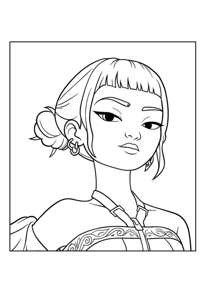 Desenho da Zoey para colorir