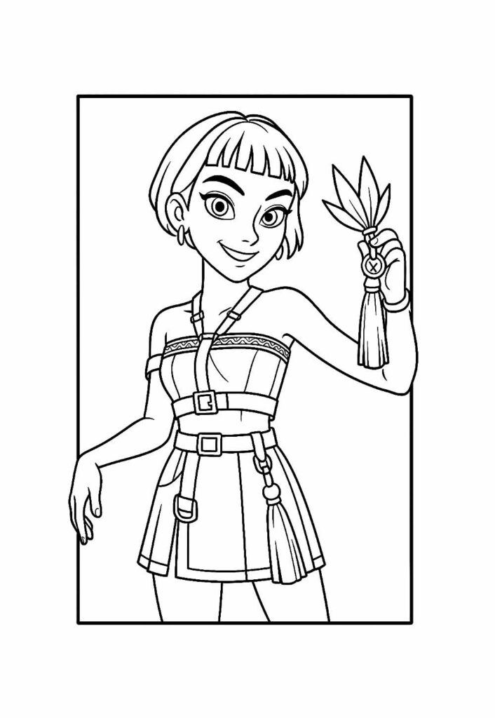 Desenho da Zoey para pintar