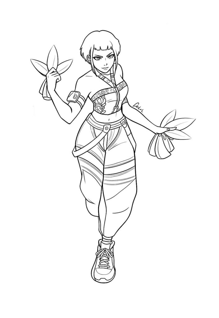 Desenho da Zoey para colorir