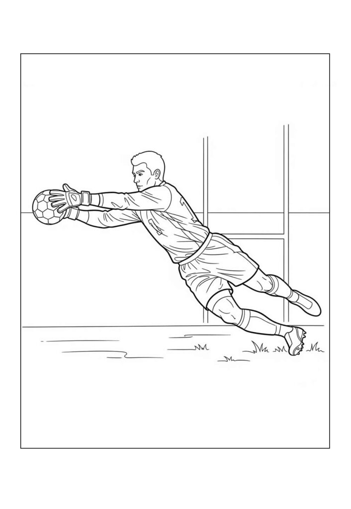 Desenho de Goleiro de Futebol