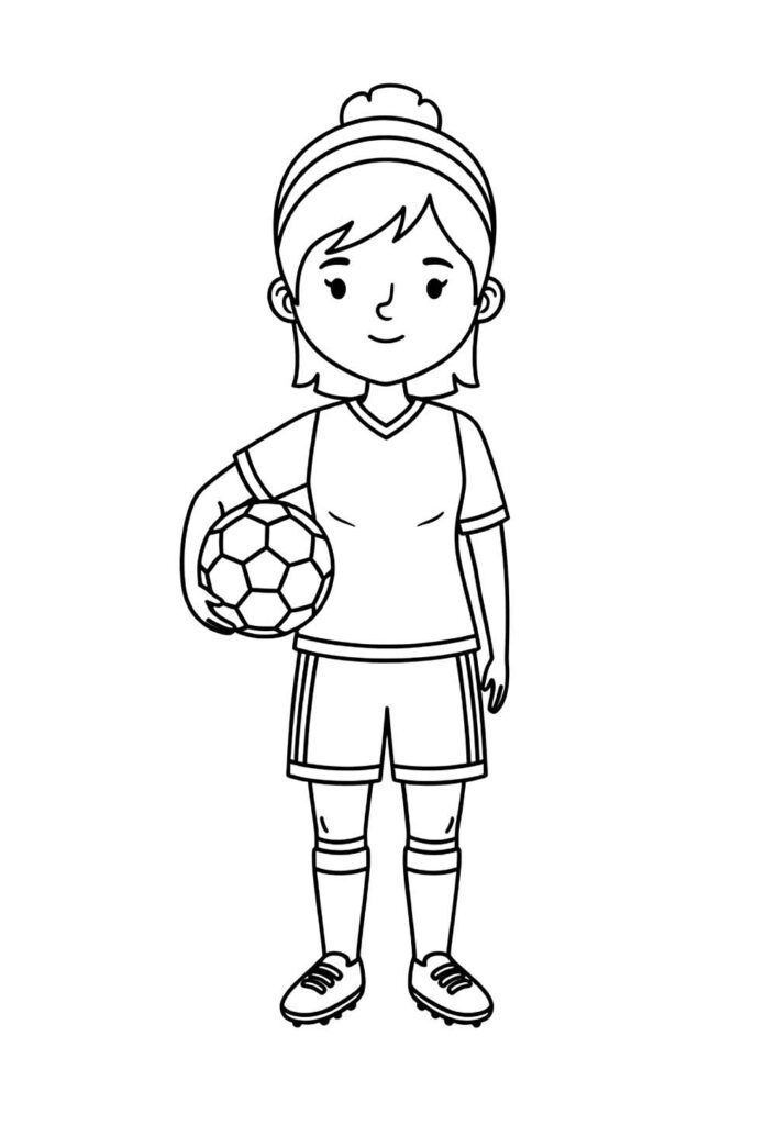 Futebol Feminino para colorir