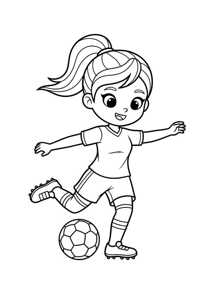 Desenho Jogadora Futebol