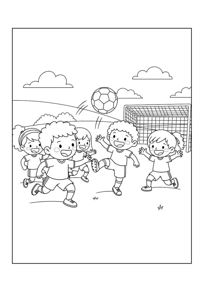 Desenho Fofo para colorir de Futebol