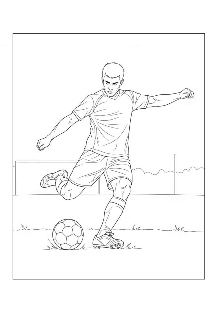 Desenho de Jogador de Futebol
