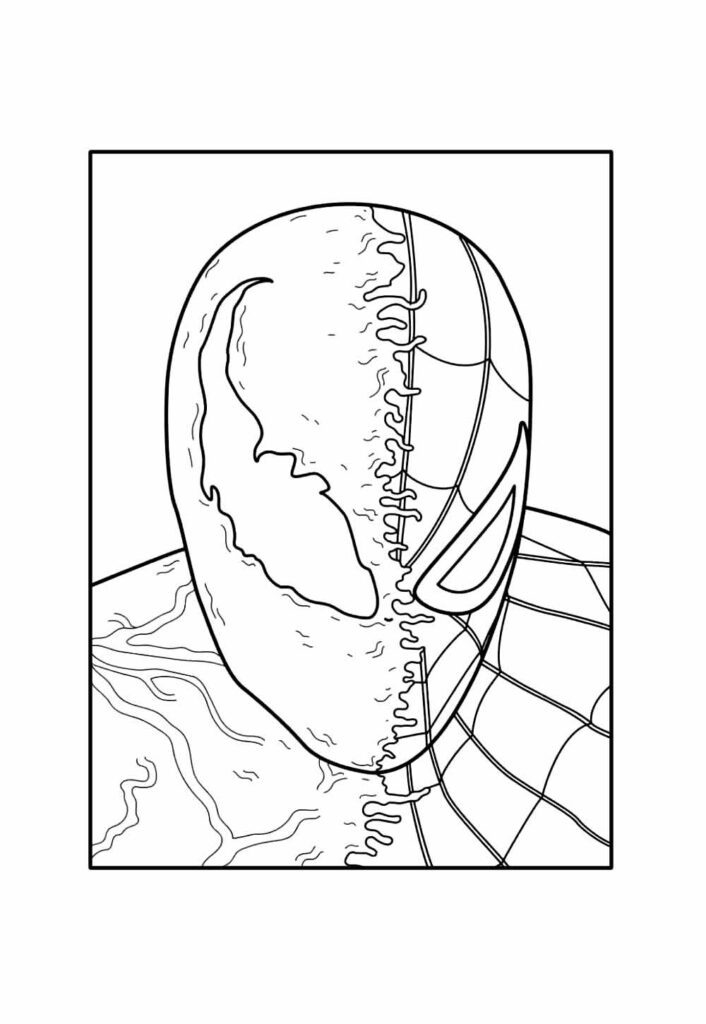Desenho de Venom para colorir e pintar