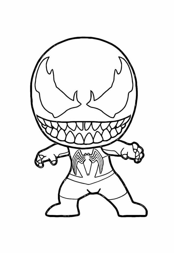 Desenho Fofo de Venom para colorir