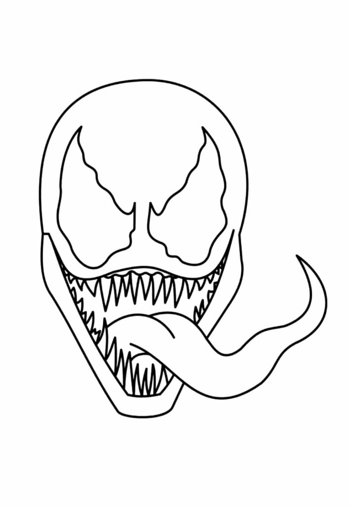 Desenho de Venom para pintar