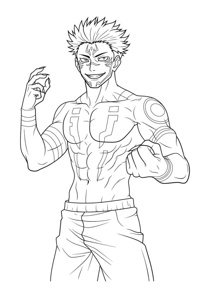 Desenho de Jujutsu Kaisen para colorir
