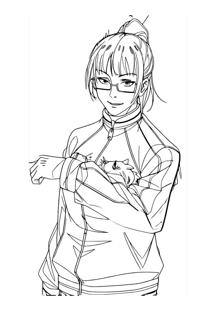 Desenho de Mangá para colorir