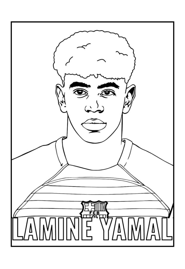 Desenho Educativo de Lamine Yamal
