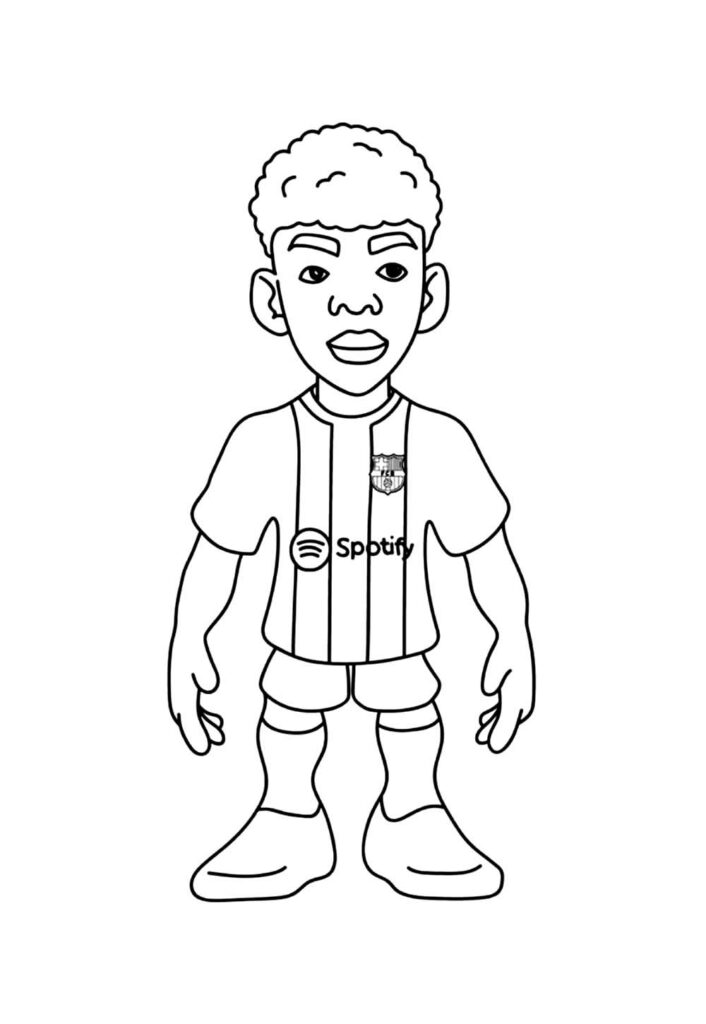 Desenho de Lamine Yamal para colorir