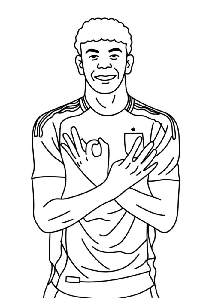 Desenho de Lamine Yamal