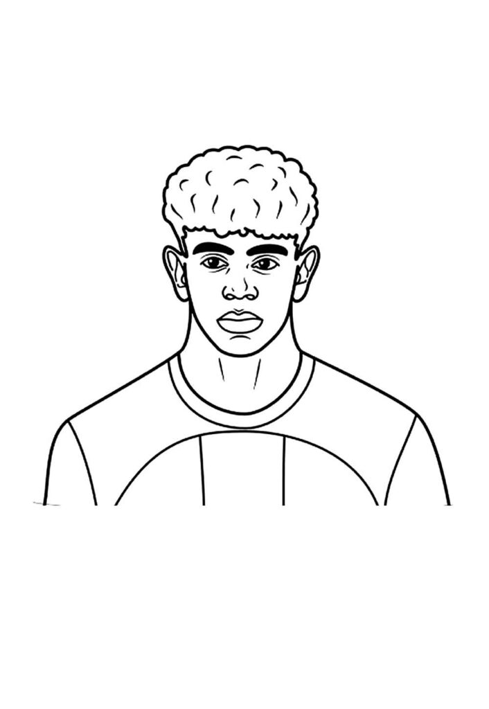 Desenho de Lamine Yamal para colorir