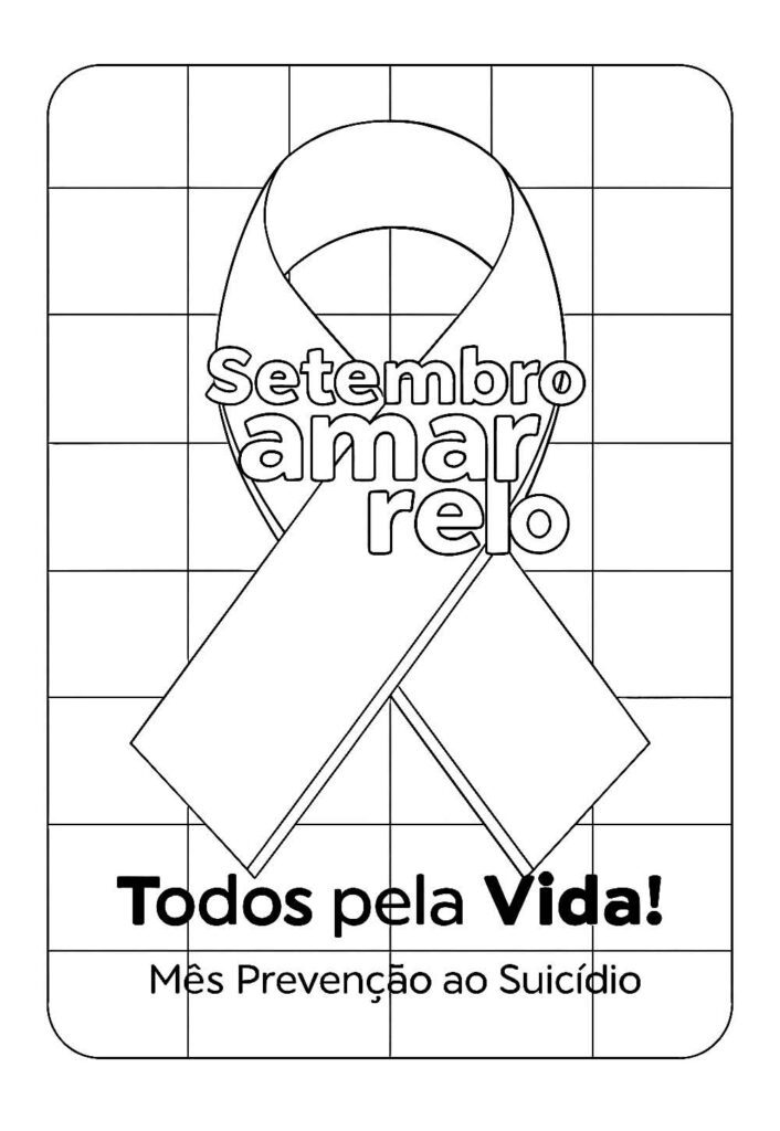 Desenhos de Setembro Amarelo para colorir