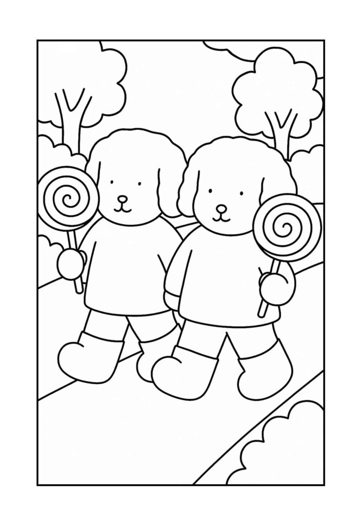 Desenho de Bobbie Goods com Pirulitos