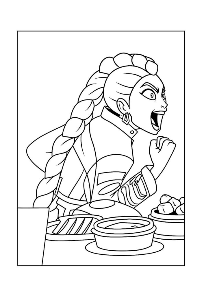 Desenho de Rumi para pintar - Guerreiras do K-Pop
