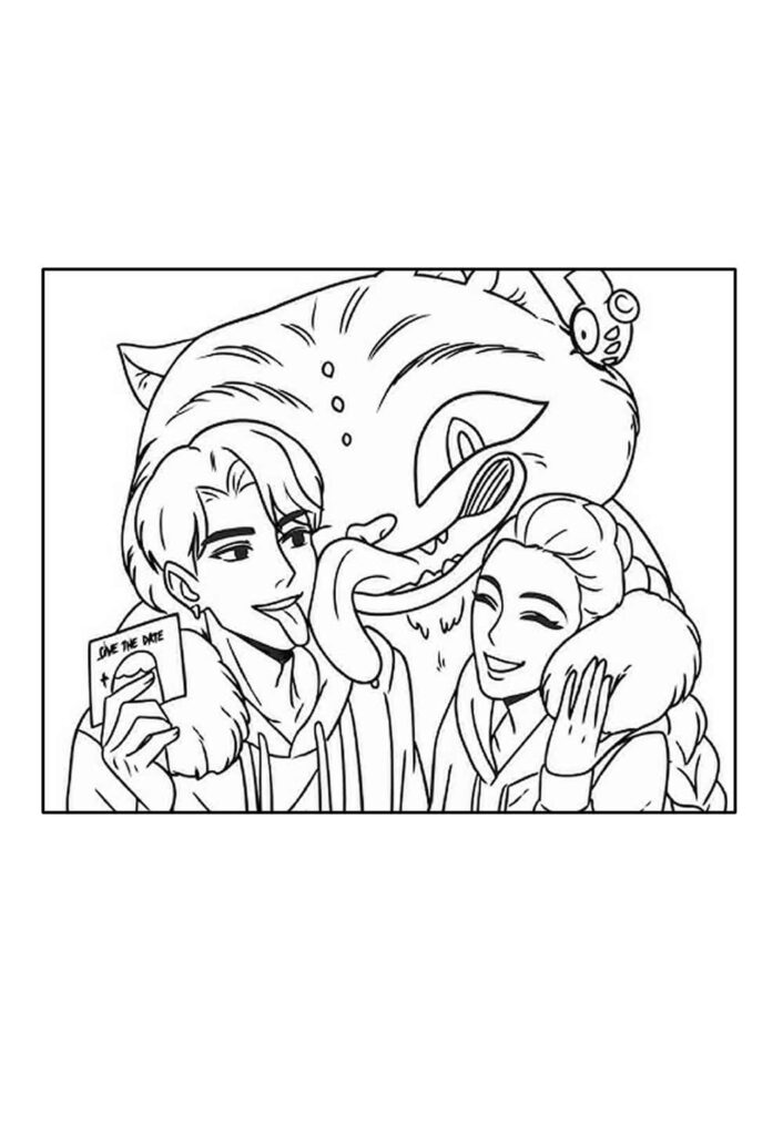 Desenho do Tigre Derpy - Guerreiras do K-Pop