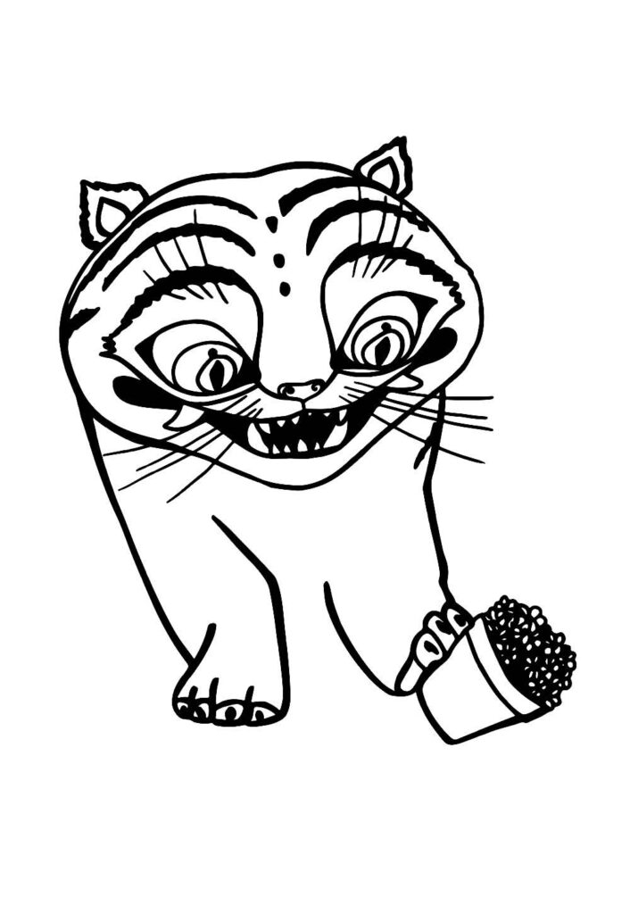 Desenho do Tigre Derpy para pintar