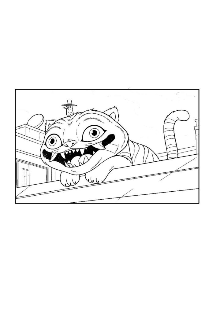 Tigre Derpy para colorir
