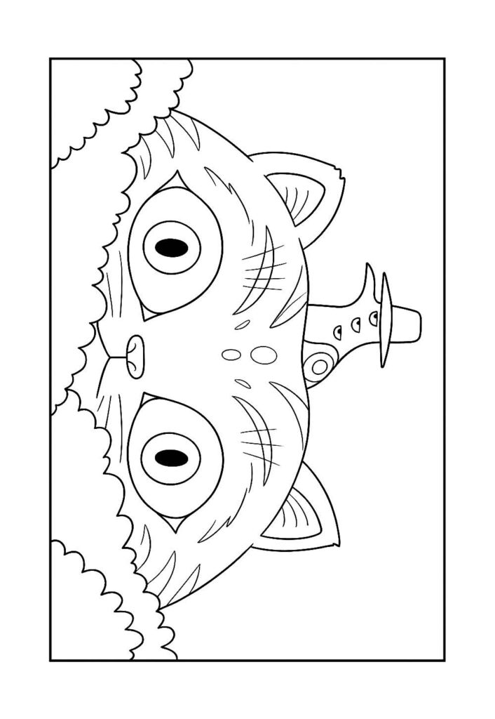 Desenho do Tigre Derpy para colorir